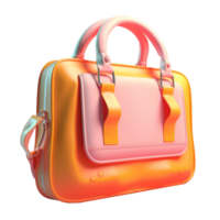 business bag in 3D style trending color palette with png