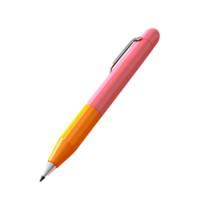 pen in 3D style trending color palette with png