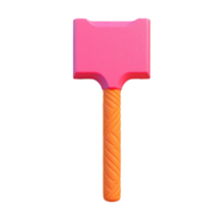 hammer in 3D style trending color palette with png