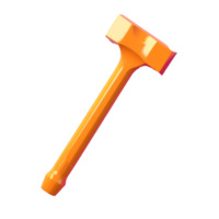 hammer in 3D style trending color palette with png