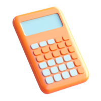 calculator in 3D style trending color palette with png