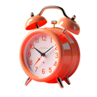 alarm clock in 3D style trending color palette with png