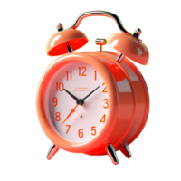 alarm clock in 3D style trending color palette with png