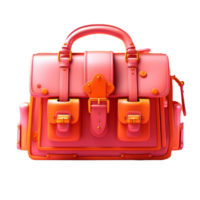 affaires sac dans 3d style tendance Couleur palette avec génératif ai png