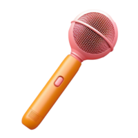 microphone dans 3d style tendance Couleur palette avec génératif ai png