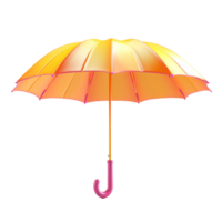 umbrella in 3D style trending color palette with png