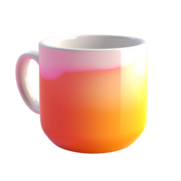 heiß Kaffee Becher im 3d Stil Trend Farbe Palette mit generativ ai png