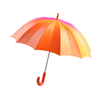 parapluie dans 3d style tendance Couleur palette avec génératif ai png