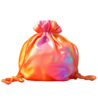 money bag in 3D style trending color palette with png