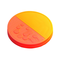 coin in 3D style trending color palette with png