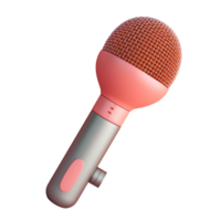 microphone dans 3d style tendance Couleur palette avec génératif ai png