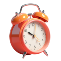 alarm clock in 3D style trending color palette with png