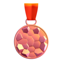 medalla en 3d estilo tendencias color paleta con generativo ai png