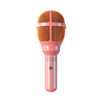 microphone dans 3d style tendance Couleur palette avec génératif ai png