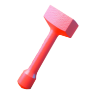 hammer in 3D style trending color palette with png