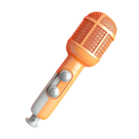 microphone dans 3d style tendance Couleur palette avec génératif ai png