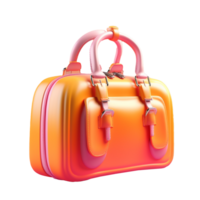 affaires sac dans 3d style tendance Couleur palette avec génératif ai png