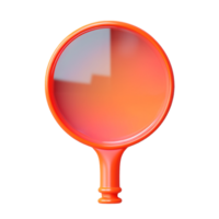 magnifying glass in 3D style trending color palette with png