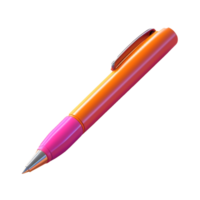pen in 3D style trending color palette with png
