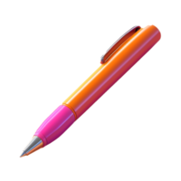 pen in 3D style trending color palette with png