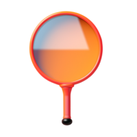 magnifying glass in 3D style trending color palette with png