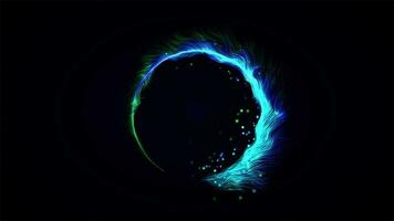 Animated Abstract background and Blue Particles designed circular background, texture or pattern concept. video