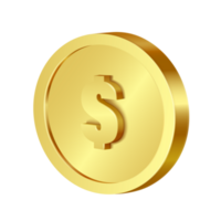 Replica gold coin or dollar coin for advertising materials png