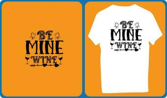 Be Mine Wine vector