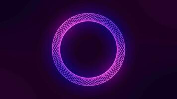 Animated rotating circular element, Purple and pink color gradient color video