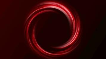 Animated red color rotating circular fading element, video