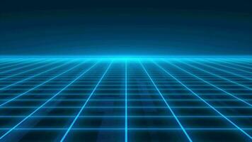 Animated 3d blue Moving Square grid background, cyber and technology background, looped video