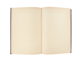 Old open book with empty pages isolated on transparent background png