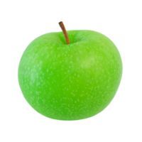 Green apple isolated on a transparent png background. Stock photo