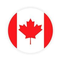 Vector round Canadian flag background