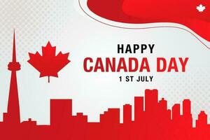 Vector gradient Canada day background