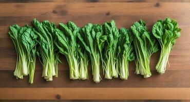 Romaine microgreens are on the table. ai generation photo