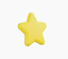 3d Realistic Star icon vector illustration