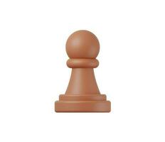 3d realista ajedrez o estrategia icono vector ilustración