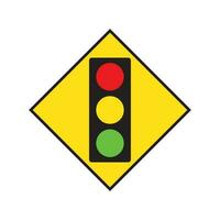 red light traffic sign vector