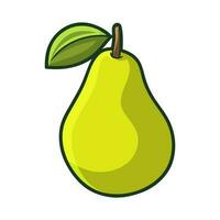 Free vector cute pear fruit hand drawn style