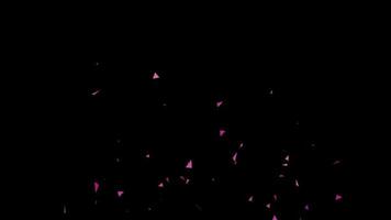 Multicolor Confetti Particles Falling Over black Background, Confetti Explosions. video