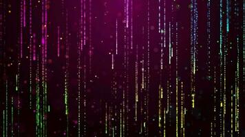 3d abstract multicolored particles on pink gradient background video
