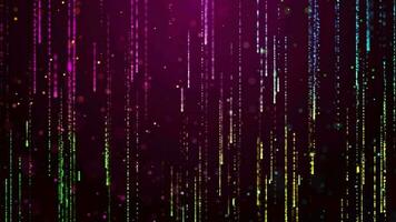 3d abstract multicolored particles on pink gradient background video