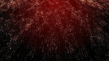 red light particle motion abstract on 3d background red black gradient video