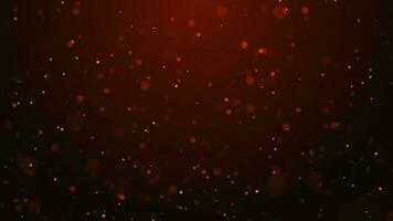 3d abstrato laranja vermelho faísca partículas em vermelho gradiente fundo video