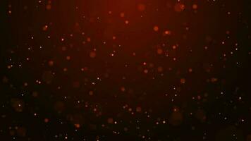 3d abstract orange red spark particles on red gradient background video