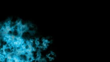 Abstract blue smoke in slow motion. Smoke Cloud fog on black background video