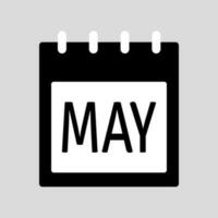 Black Calendar Icon vector