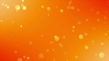 Animated orange background and Fading Particles designed background, texture or pattern concept. video