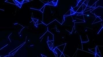 Animated Abstract blue color dots and line digital background, plexus background video
